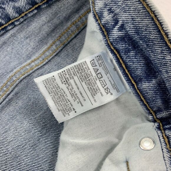 Old Navy Extra High Rise Sky-Hi Straight Leg Jeans 10 Womens Light Blue Denim L - Picture 4 of 8